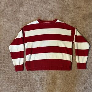 Edikted Red and Creme Sweater